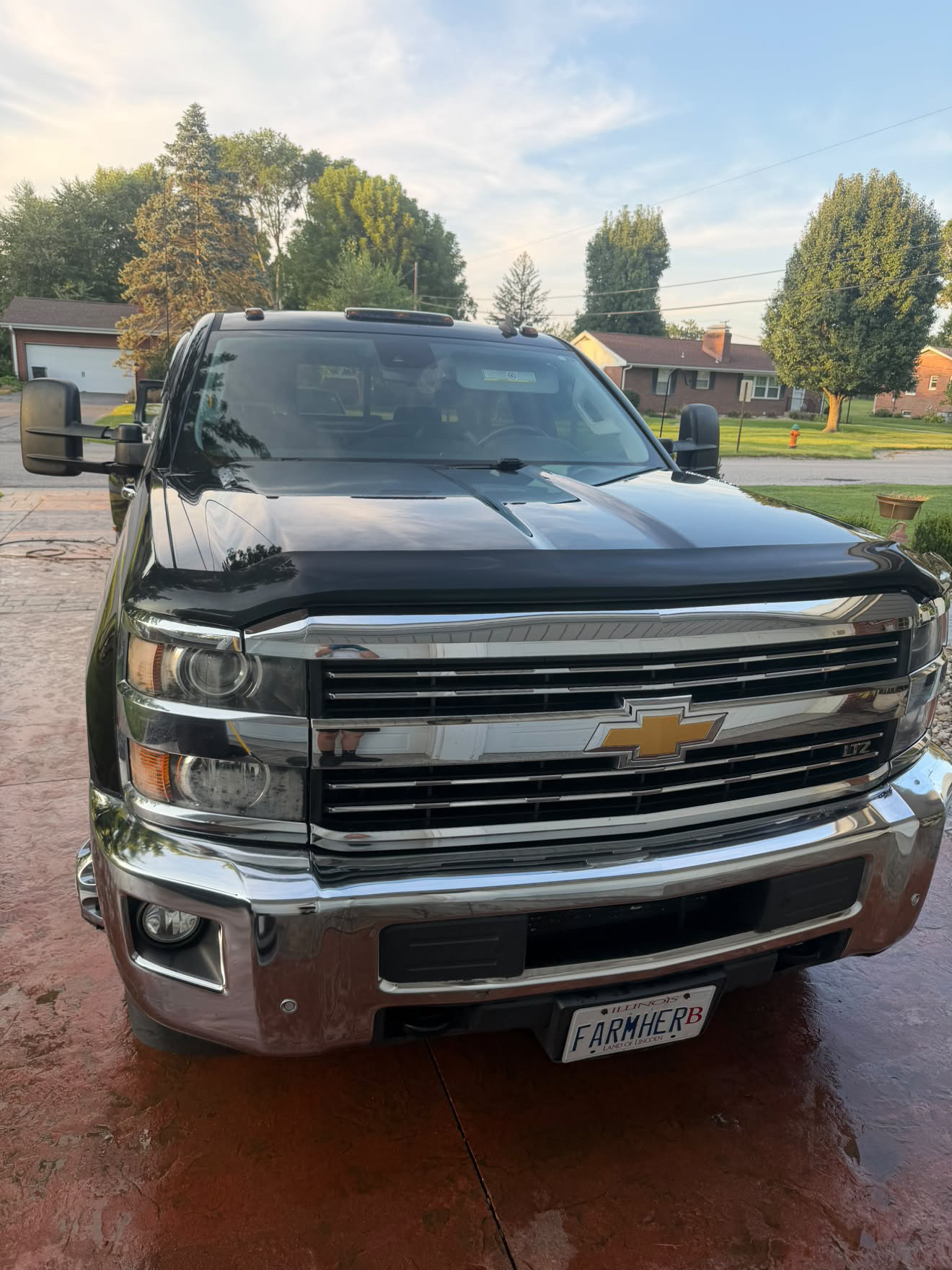 Chevrolet truck exterior detailed by Tyus Detailing in a customer's driveway